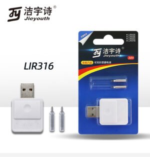 LIR316 Rechargeable Lithium Pin Type Battery Fishing Float Battery Charger Set for Electric Float, USB Charger, Fishing Gear Float Luminous Electronic Float